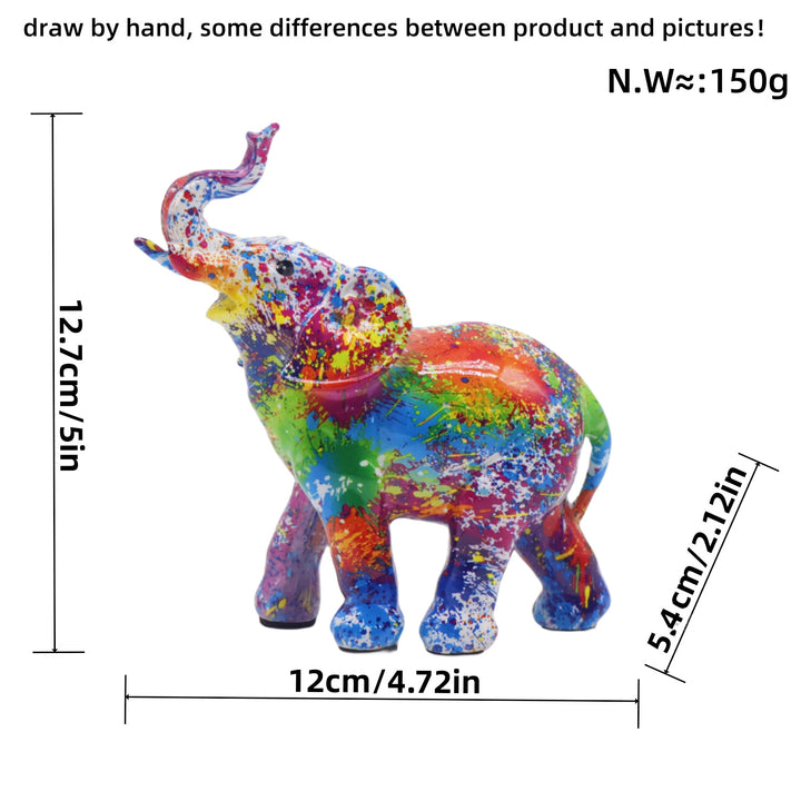 Colorful Elephants Figurine Kalsten