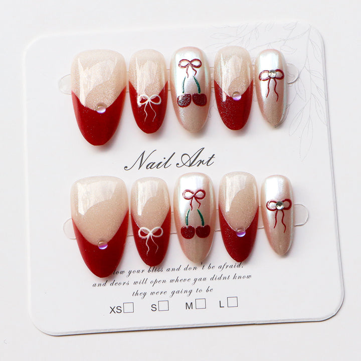 Chic Vintage-Inspired Press-On Nail Set