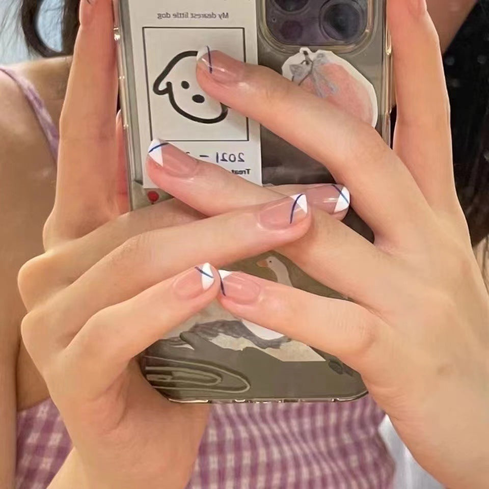 Artistic Geometric Press-On Nails