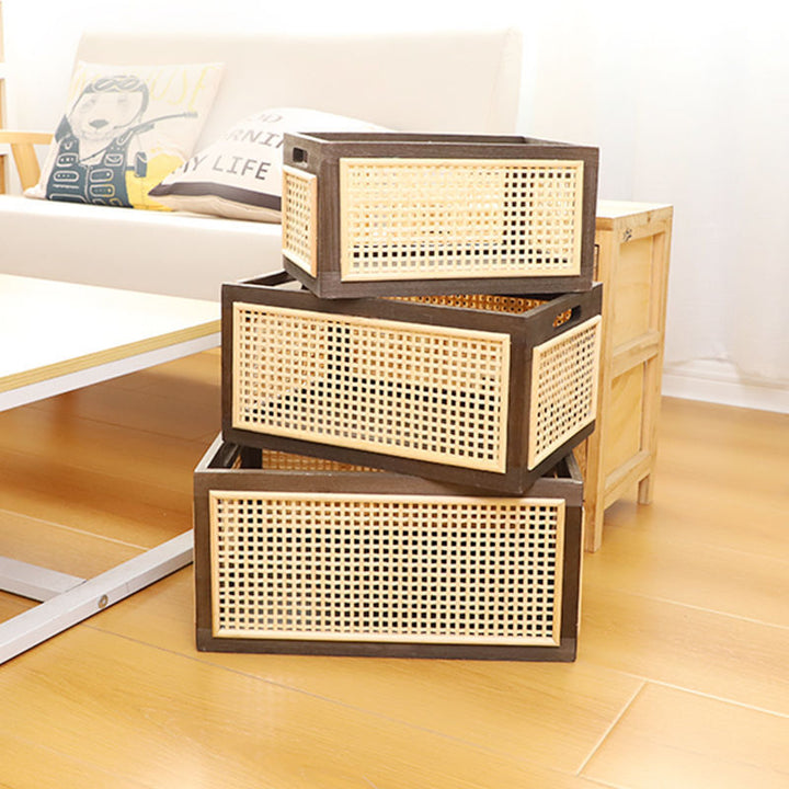 Versatile Wooden Storage Basket Kalsten