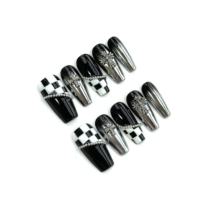 Artistic Satin Press-On Nail Set