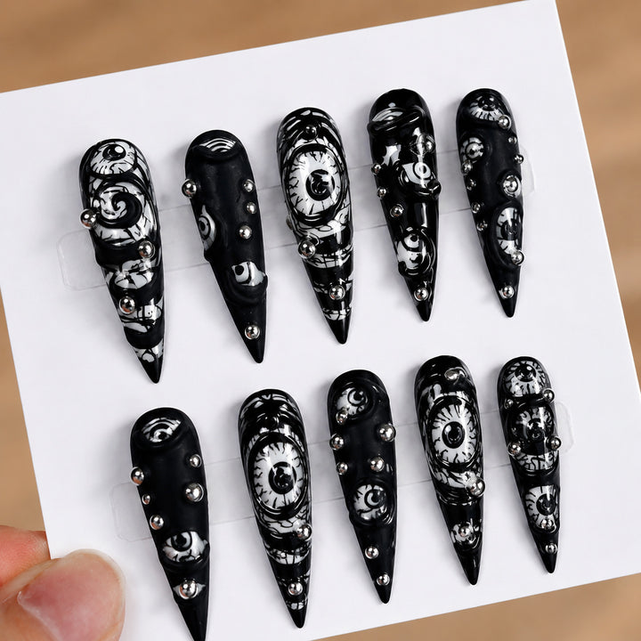 Spooky Themed Press-On Nails Set Kalsten