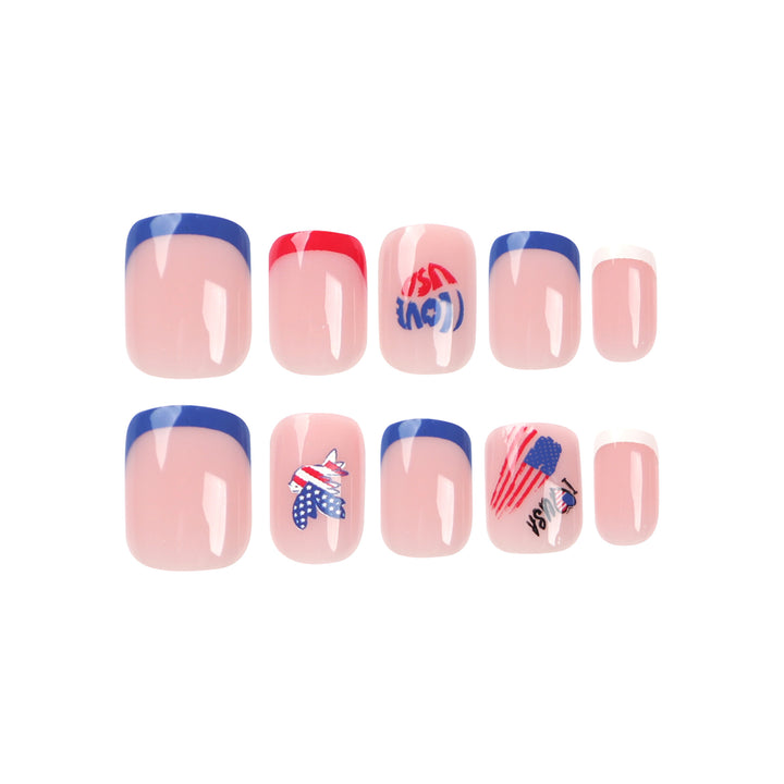 Artistic Nail Art with Patriotic Designs Kalsten