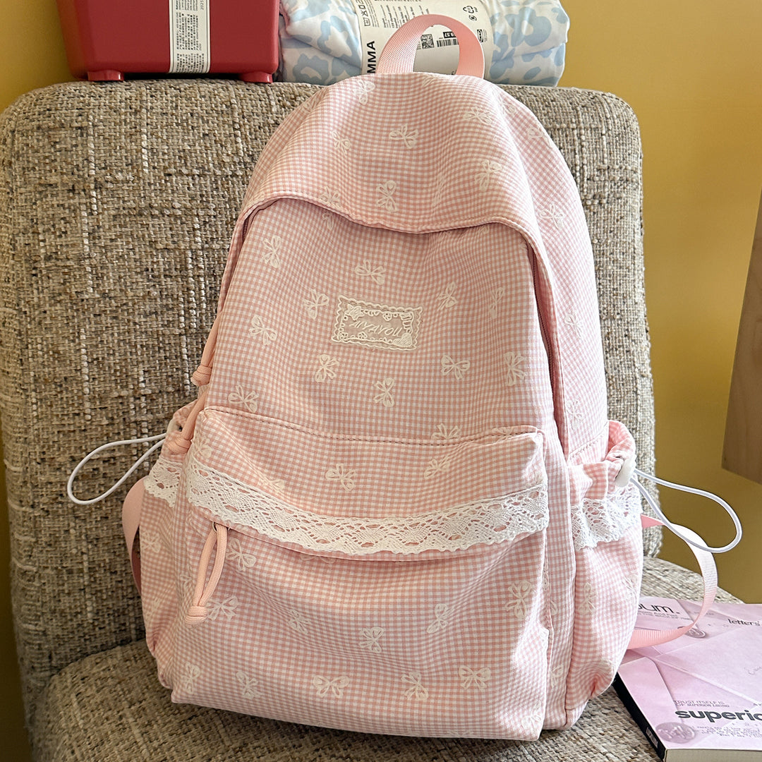 Sweet Floral-Embellished Backpack Kalsten