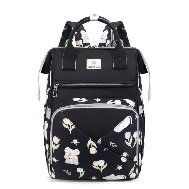 Playful Floral Print Diaper Backpack Kalsten