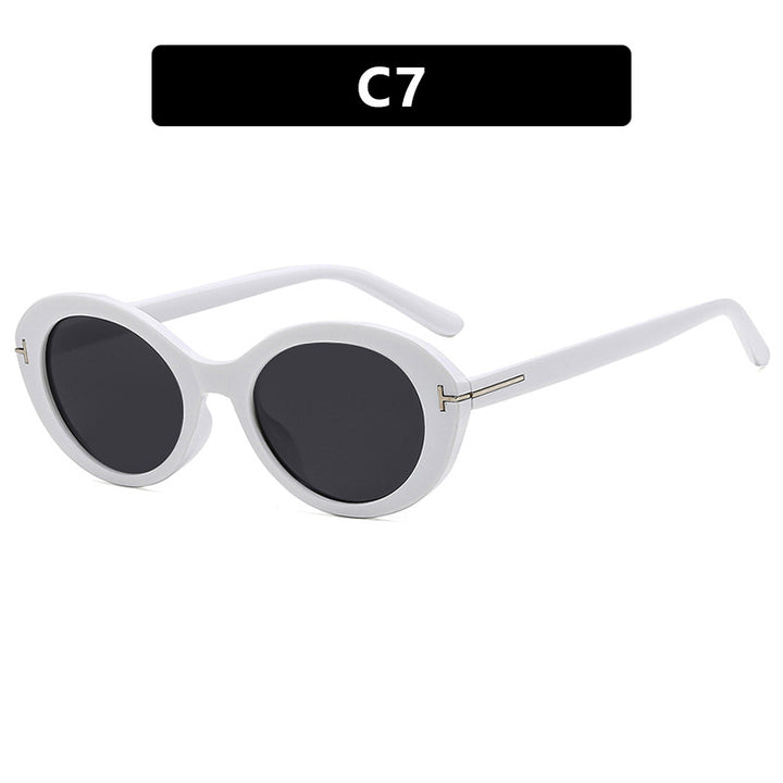 Ladies fashionable sunglasses with innovative oval frame and UV protection Kalsten