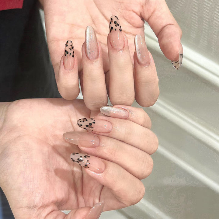Glamorous Press-On Nail Set with Decorative Gemstone Accents Kalsten