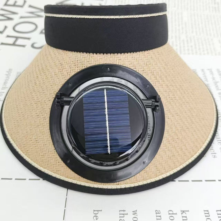 Sport Sun Visor with detachable front fan, adjustable headband and reflective piping Kalsten