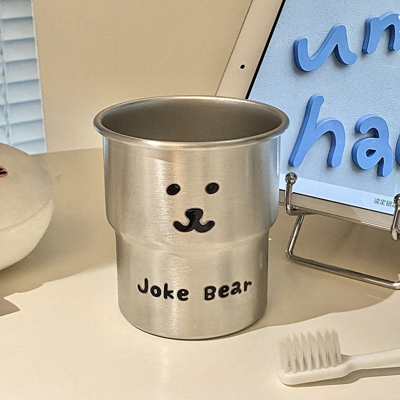 Noble stainless steel cup with cute bear motif Kalsten