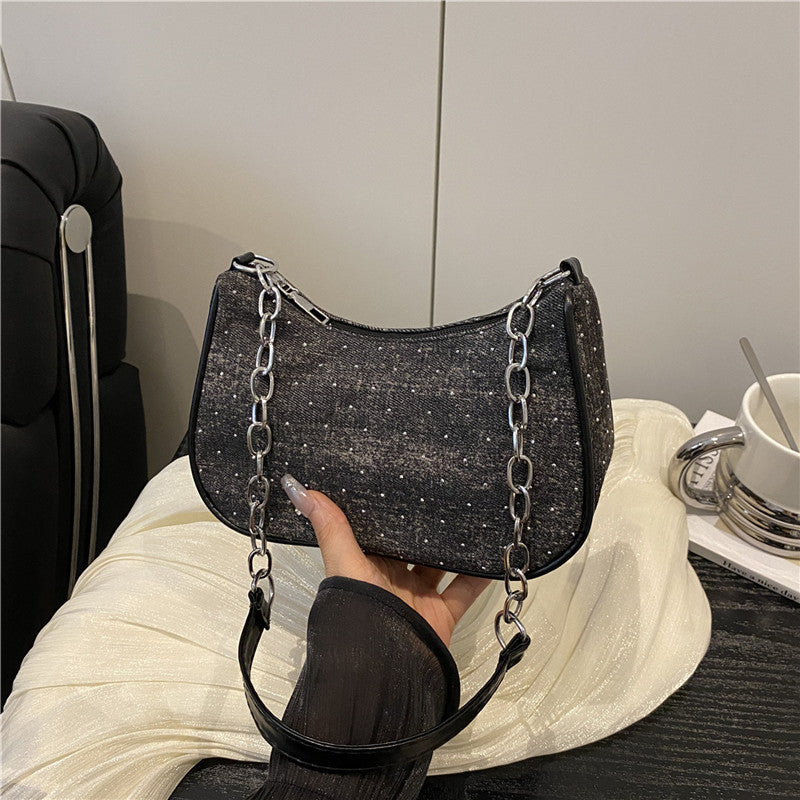 Vintage-Inspired Denim Hobo Bag Kalsten