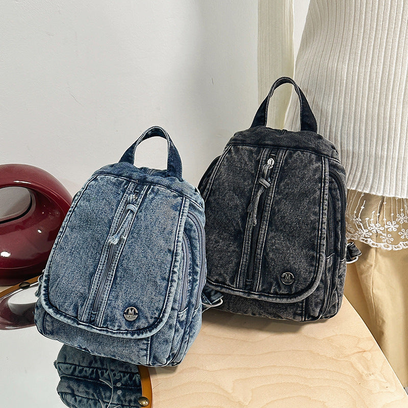 Compact Denim Sling Backpack Kalsten