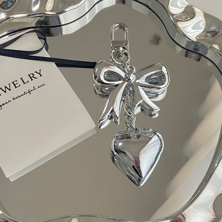 Heart and Bow Charm Keychain Kalsten
