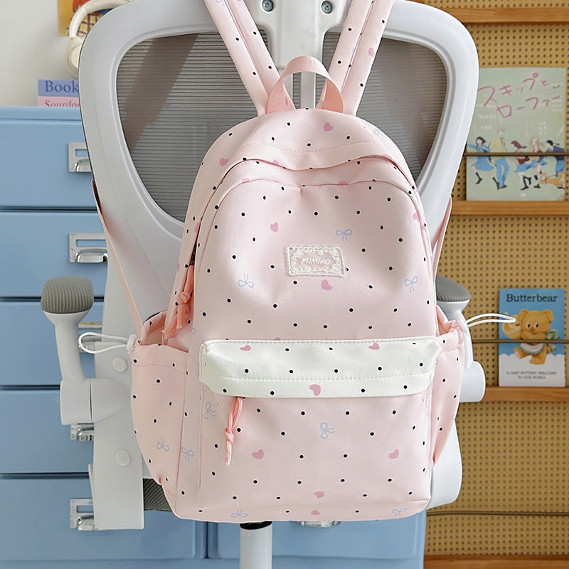 Charming Polka Dot School Backpack Kalsten