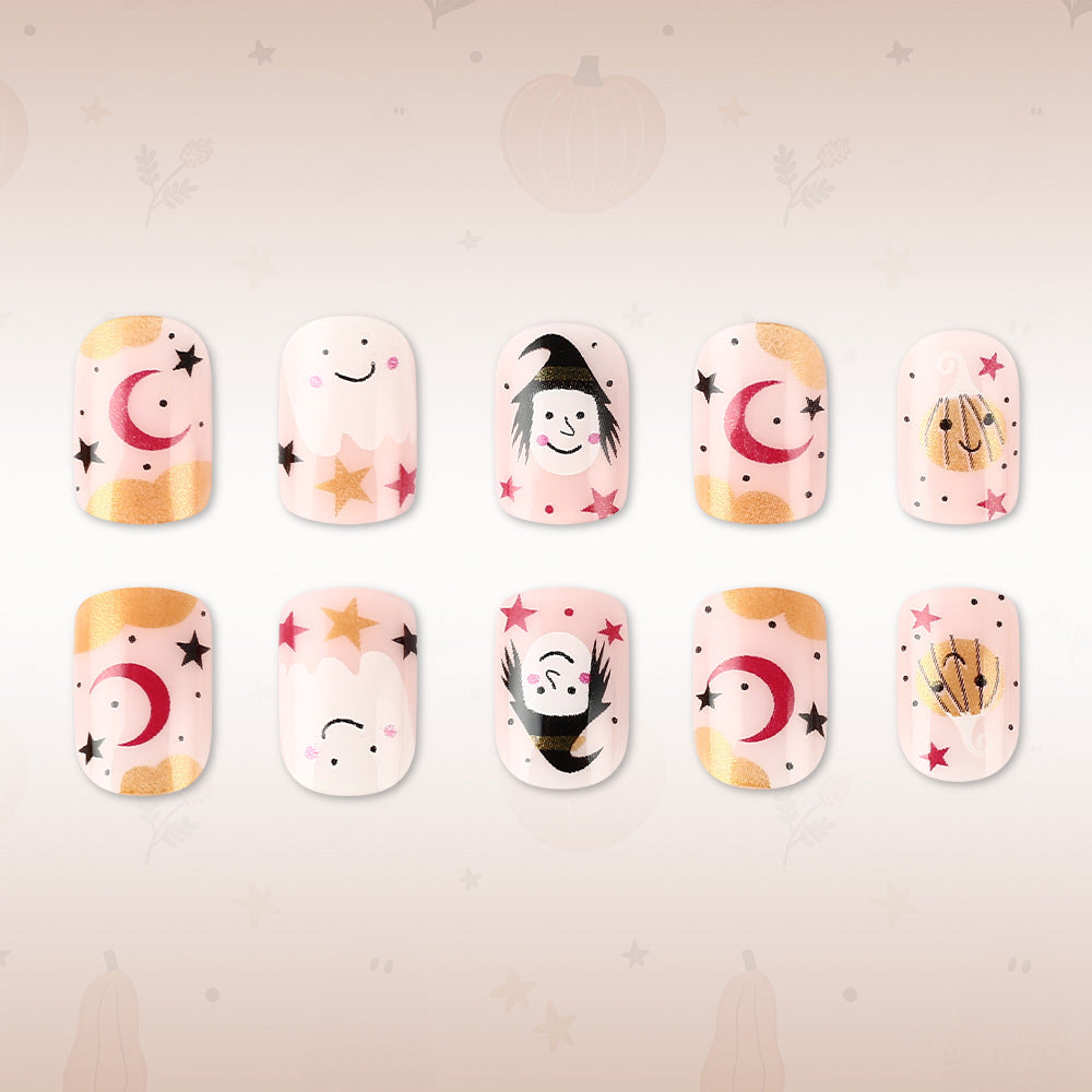 Whimsical Halloween-Themed Press-On Nail Art Set Kalsten