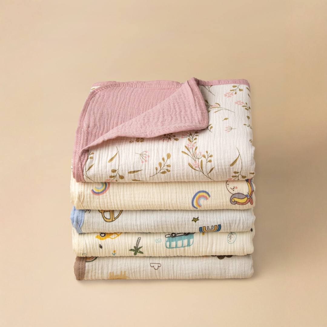 Soft Cotton Vehicle Print Muslin Blanket kalsten
