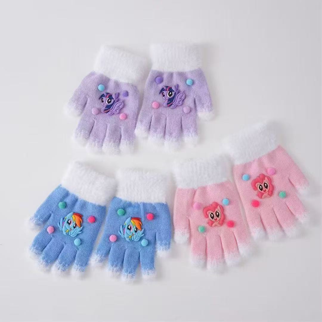 Cute Plush Cartoon-Themed Fingerless Gloves Kalsten
