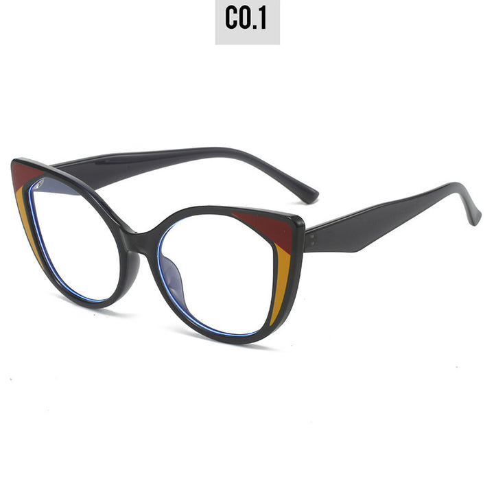 Women's Cat-Eye Glasses with Floral Design and Adjustable Nose Bridge Kalsten