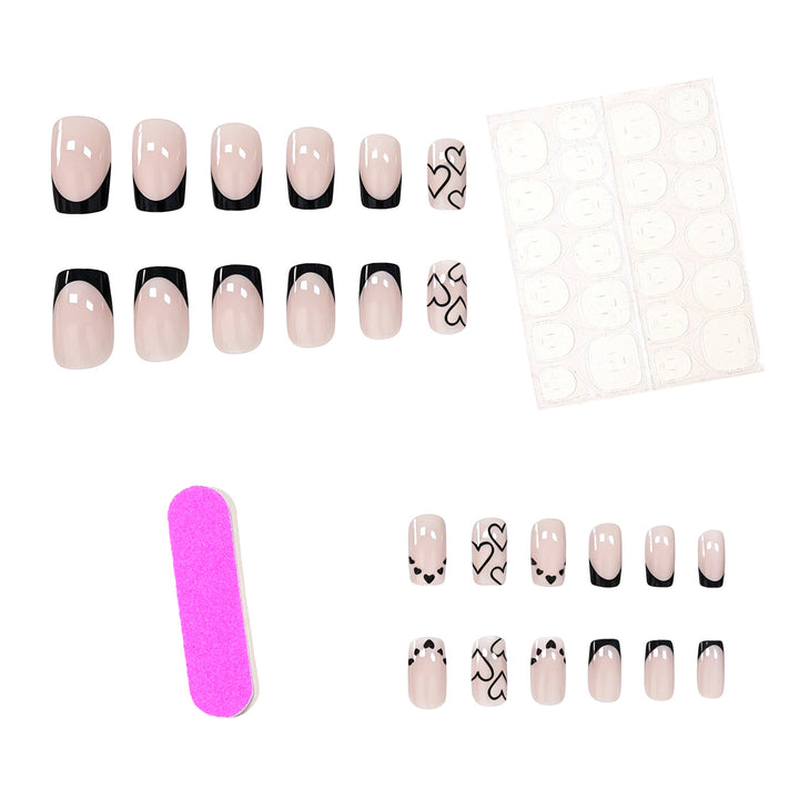 Heart-Inspired Acrylic Nail Art Set Kalsten