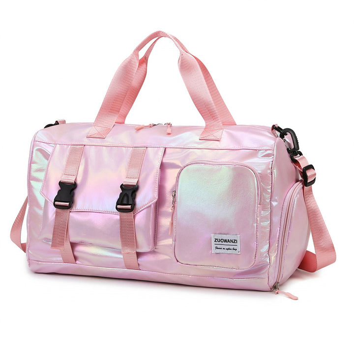 Iridescent Multi-Pocket Sports Duffle Bag Kalsten