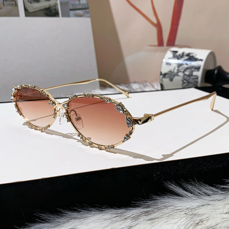 Women's exclusive sunglasses with sparkling rhinestone embellishment and elegant metal frame Kalsten