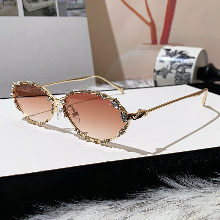 Women's exclusive sunglasses with sparkling rhinestone embellishment and elegant metal frame Kalsten