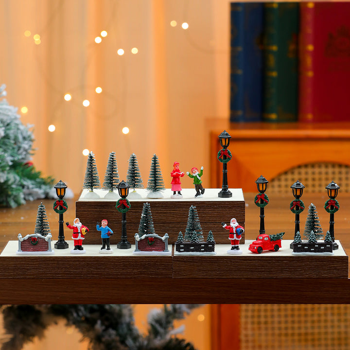 Miniature Christmas Scene Figurine Set Kalsten