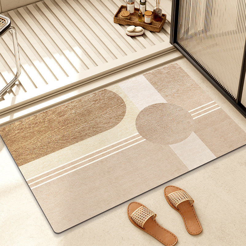 Abstract Geometric Pattern Bath Mat