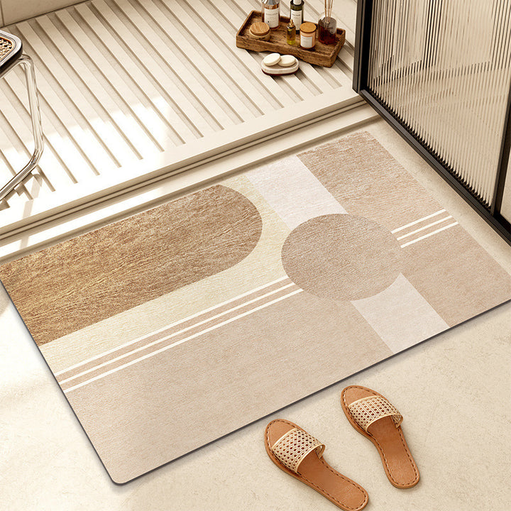Abstract Geometric Pattern Bath Mat