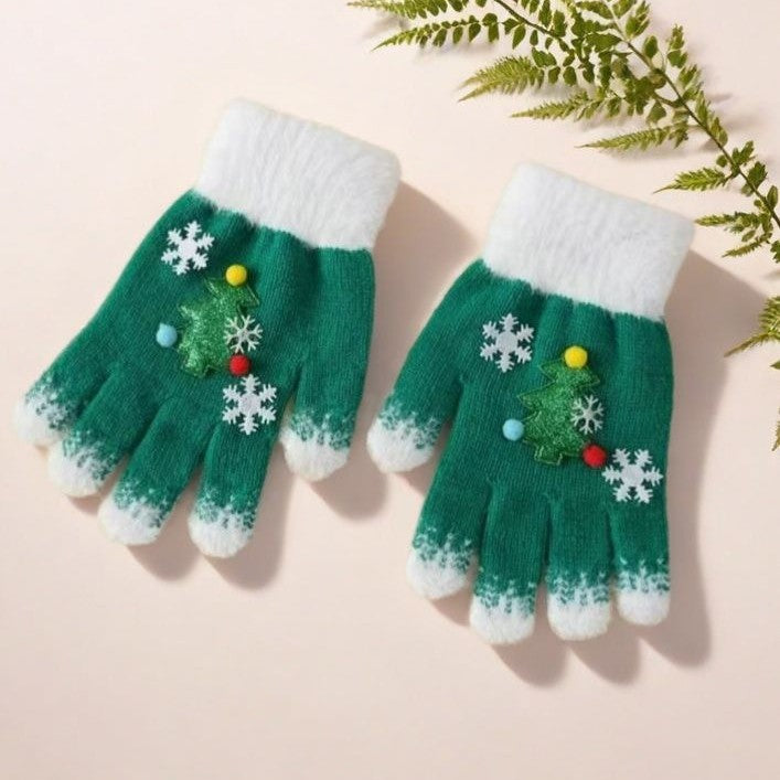 Children's Playful Cartoon-Themed Fingerless Gloves Kalsten