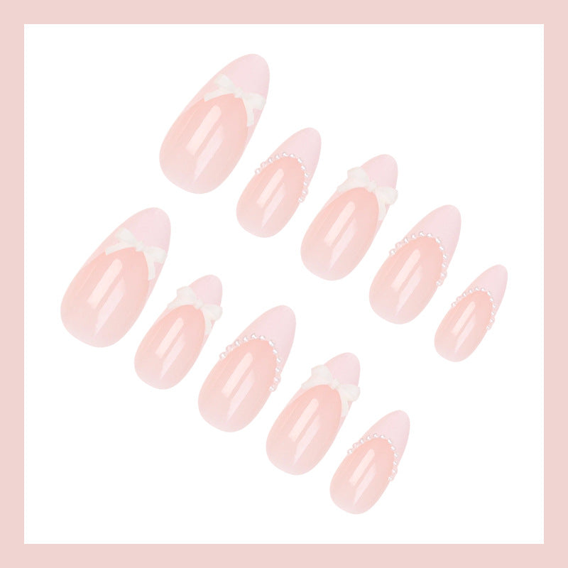 Artificial nail set with elegant bows and tips Kalsten