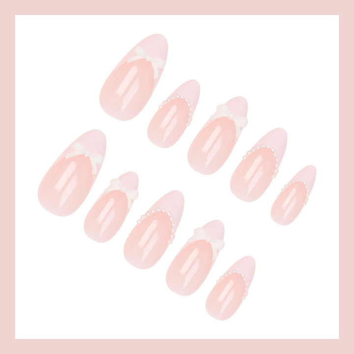 Artificial nail set with elegant bows and tips Kalsten