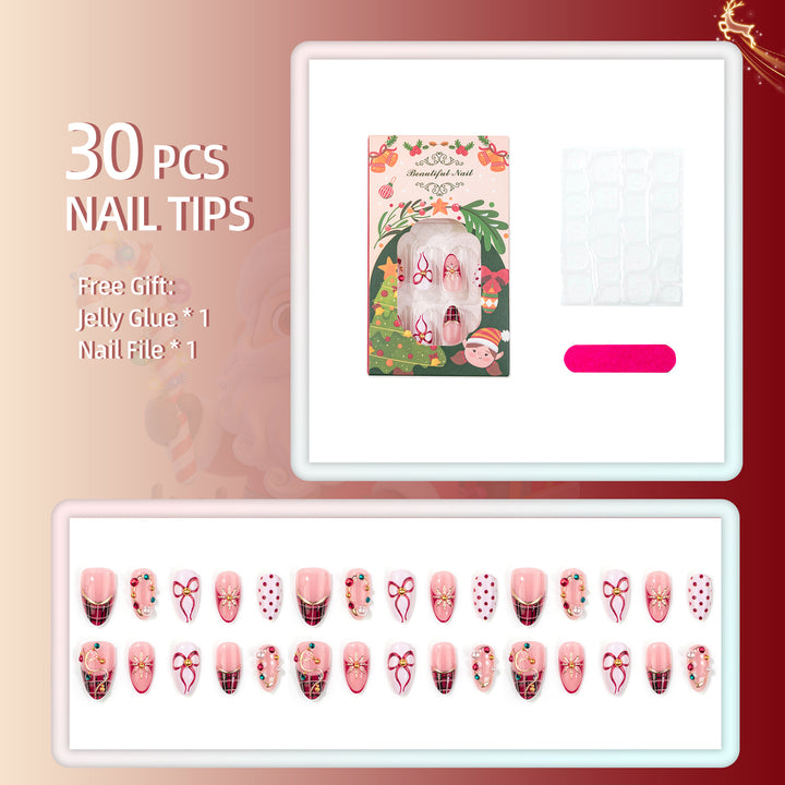 Festive Manual Decorative Press-On Nail Set