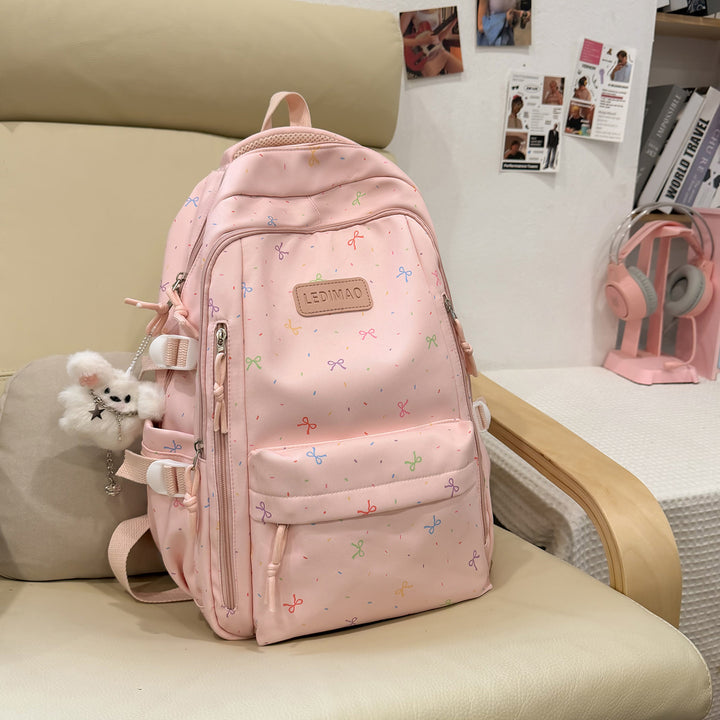 Stylish School Backpack with Fun Patterned Accents Kalsten