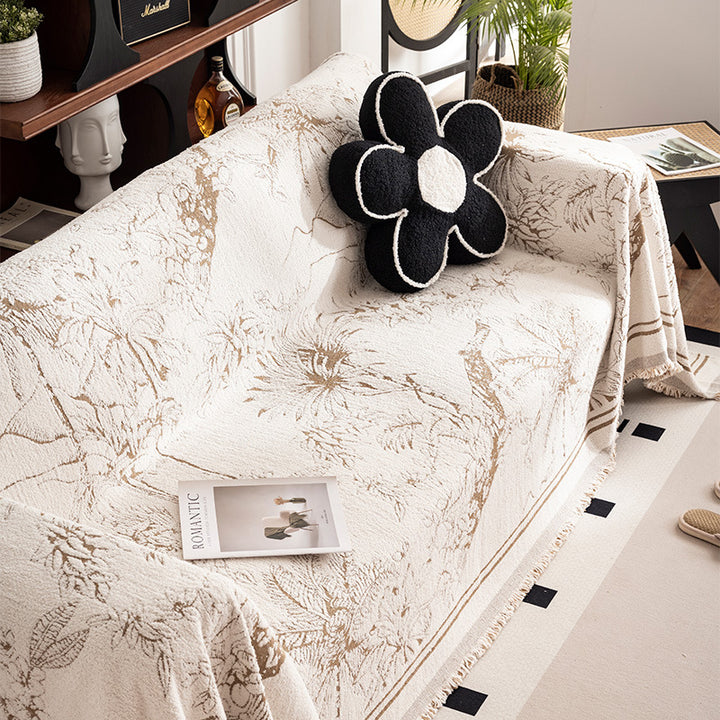 Artistic Floral Tapestry Blanket