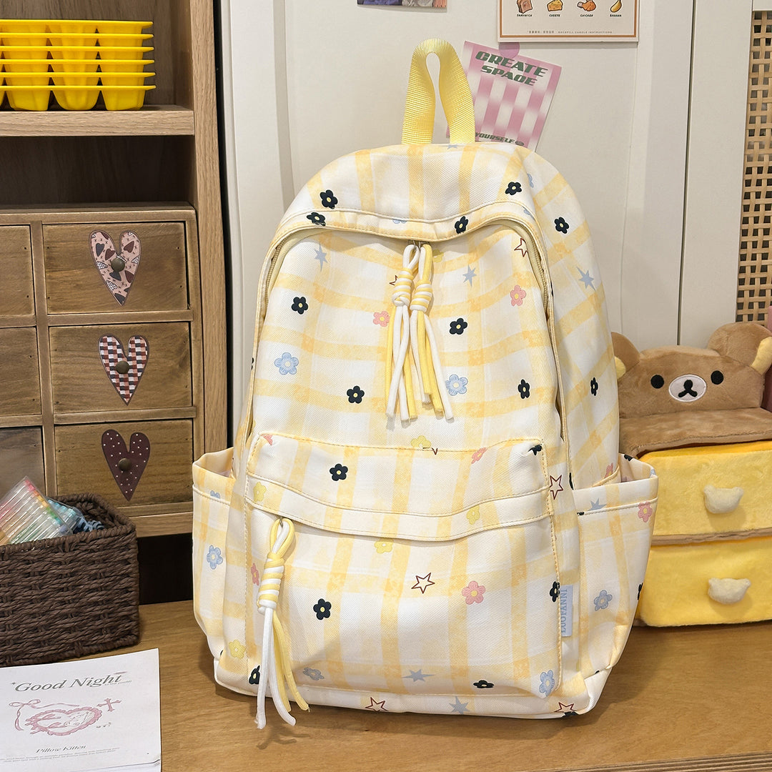 Stylish Checkerboard Print Backpack Kalsten