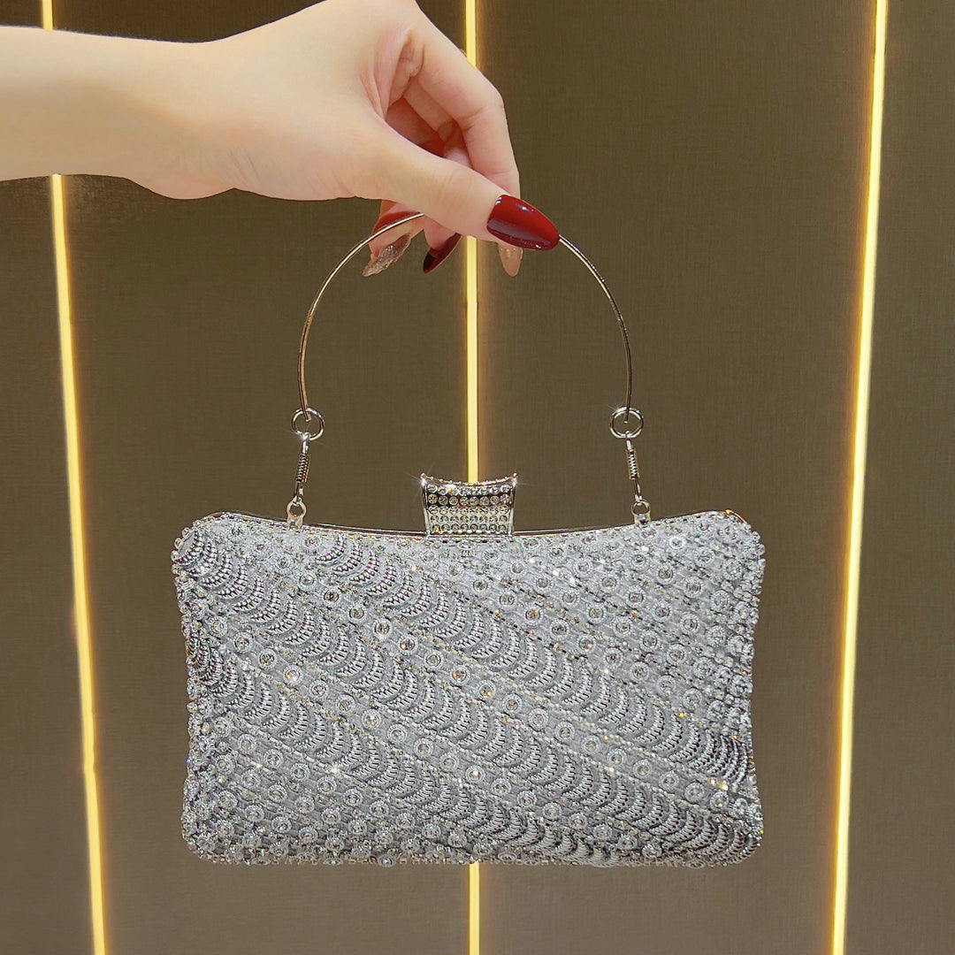 Rhinestone-Embellished Evening Clutch