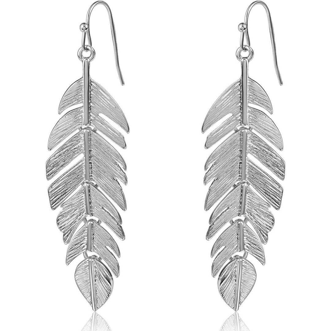 Leaf Design Dangle Earrings Kalsten