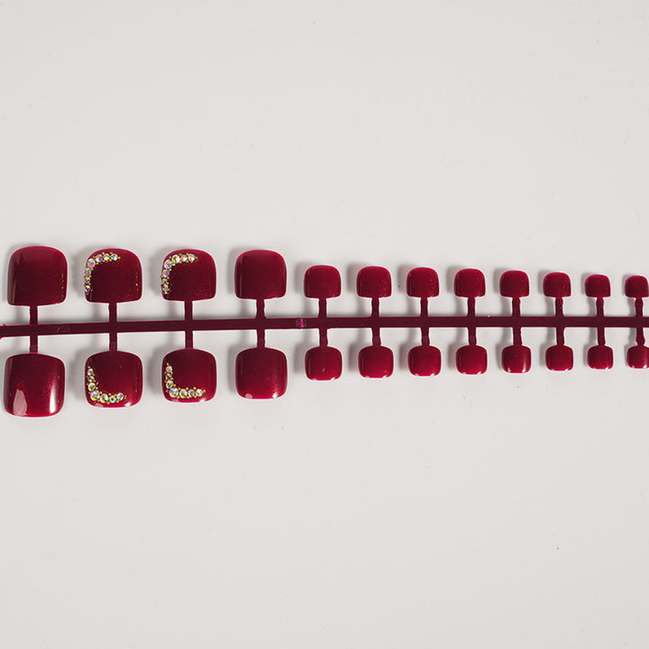 Glossy Decorative Press-On Nail Set Kalsten