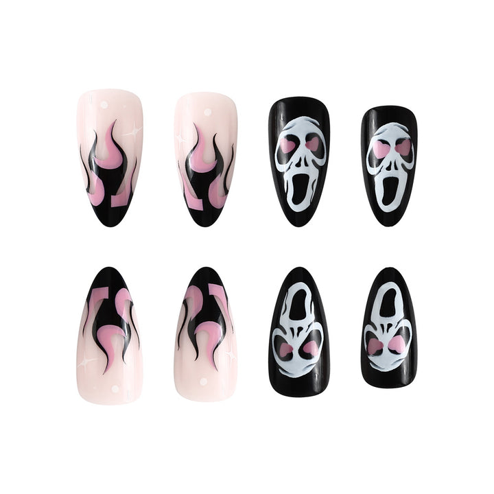 Artistic Halloween-Inspired Long-Lasting Press-On Nails Kalsten