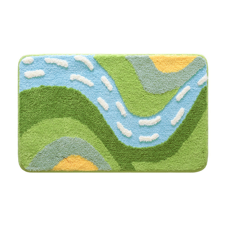 Abstract Landscape Bath Rug Kalsten