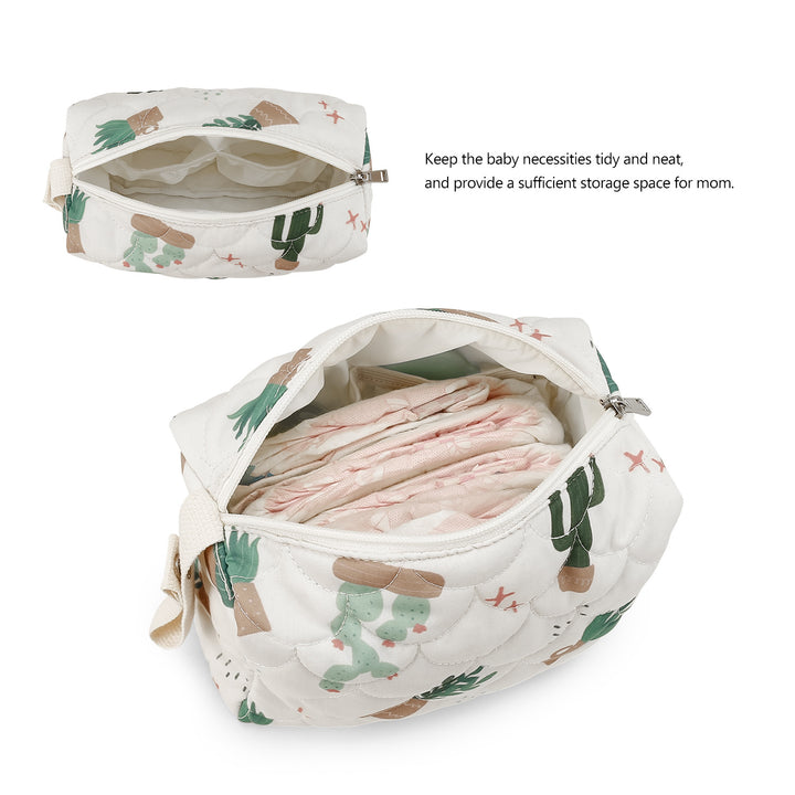 Stylish cosmetic bag with trendy plant motifs Kalsten