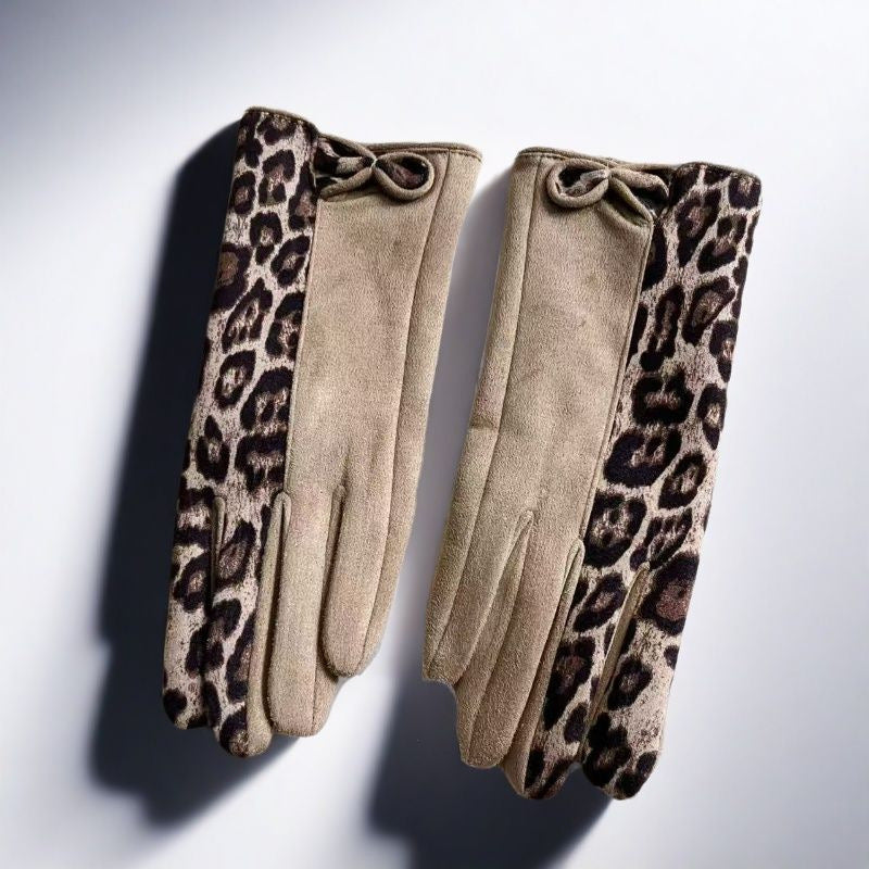 Elegant Leopard Print Touchscreen Gloves Kalsten