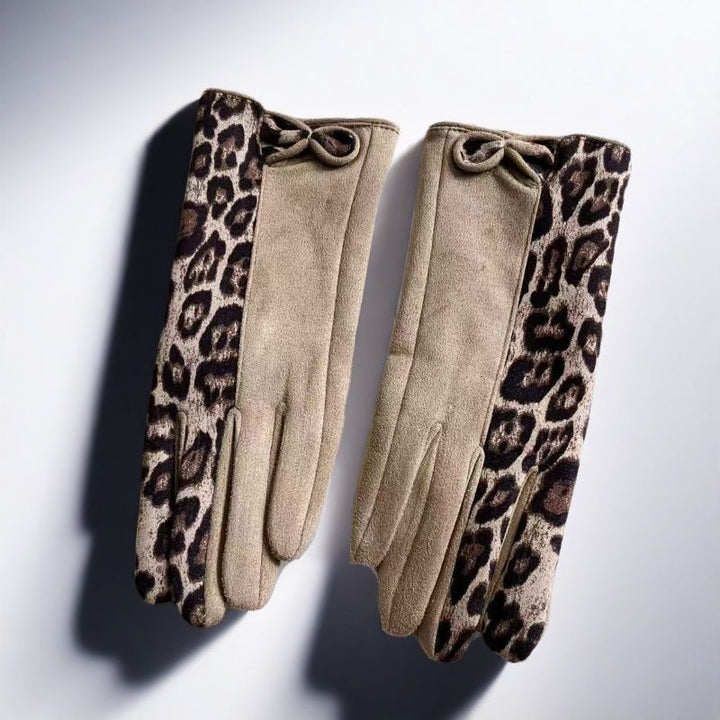 Elegant Leopard Print Touchscreen Gloves Kalsten