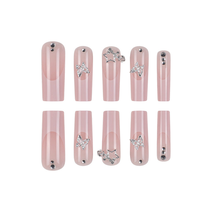 Glamorous Long Square Nail Art Set Kalsten