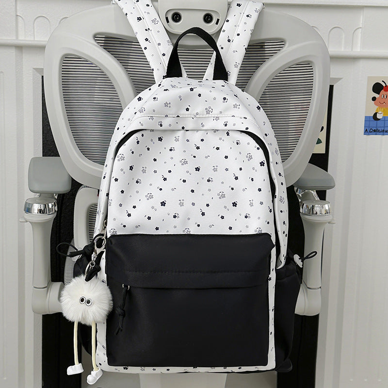 Mini backpack with floral design and practical organizer compartments Kalsten