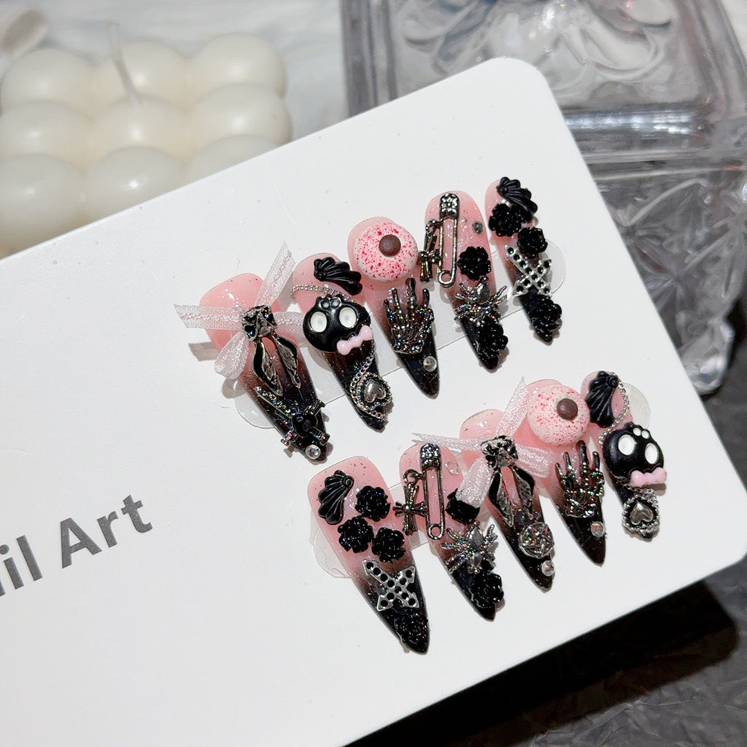 Gothic Themed Decorative Press-On Nail Art Set