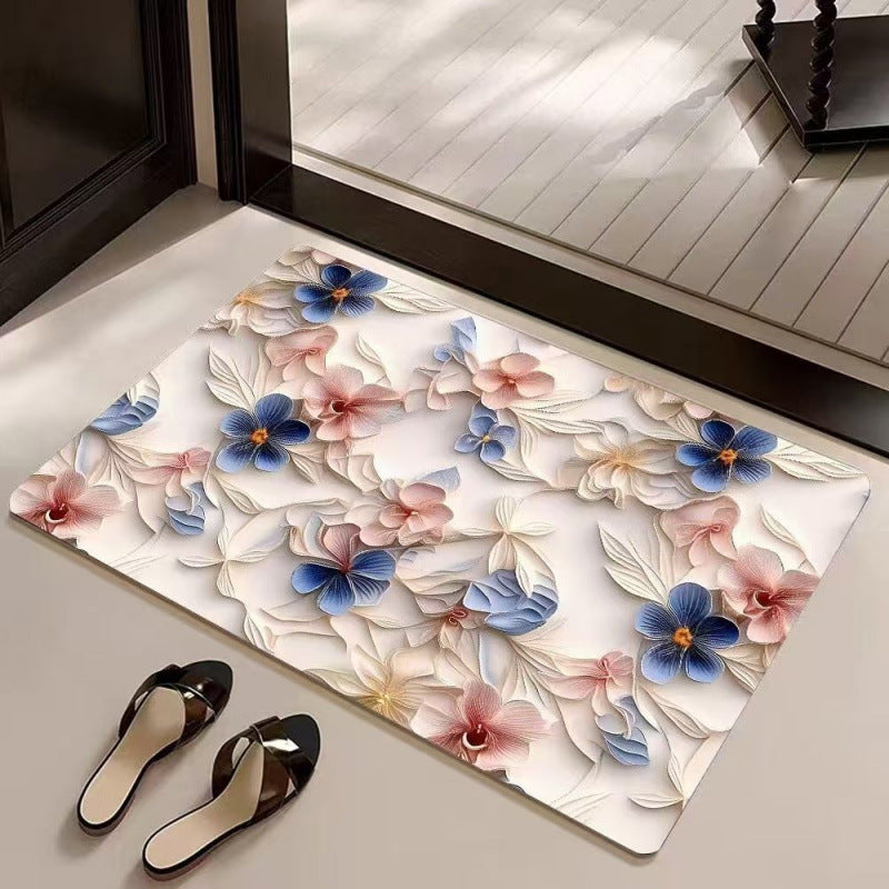 Elegant Floral Pattern Area Mat