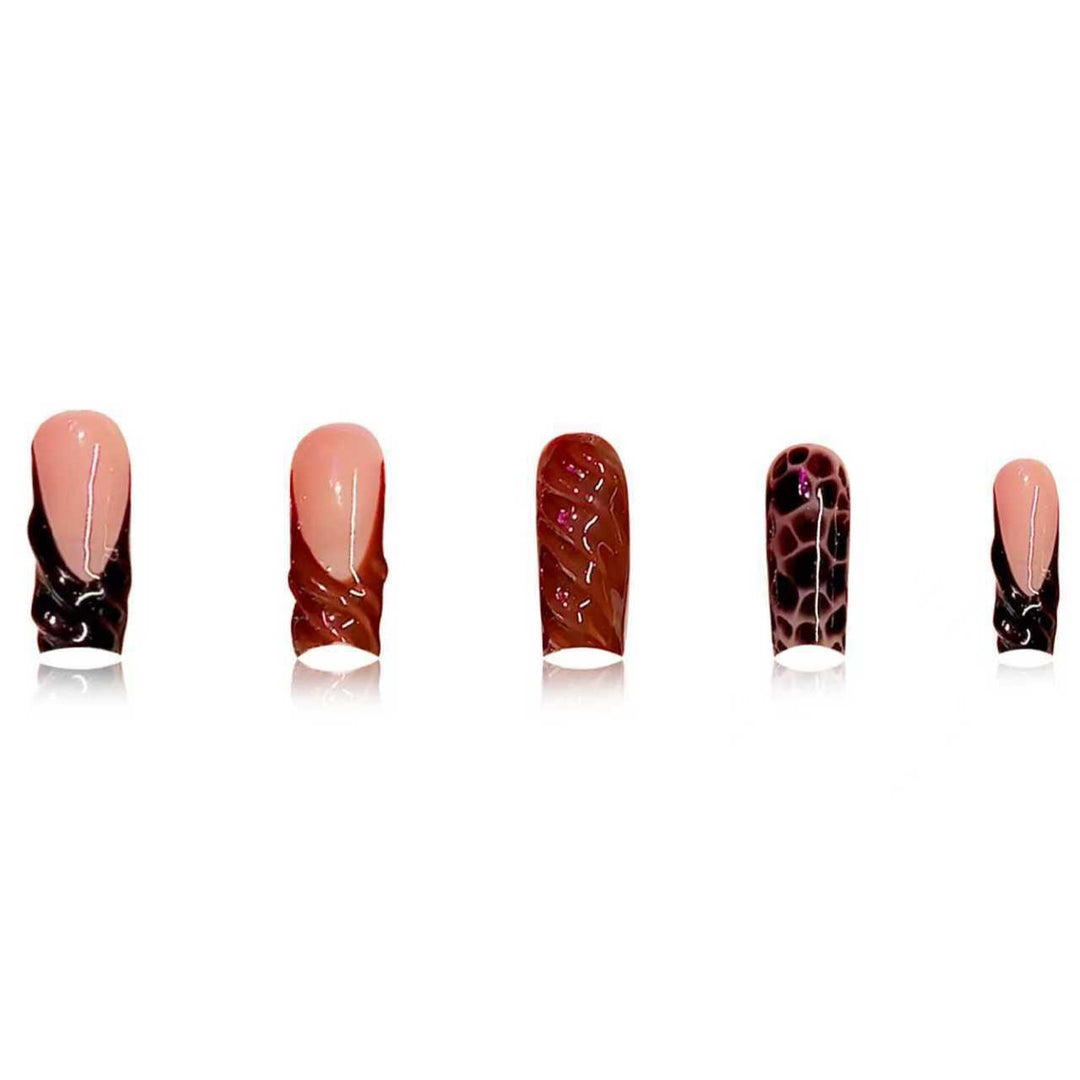 Artistic Abstract Press-On Nail Enhancements Kalsten