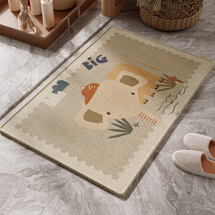 Cute Bear-Themed Bath Mat for Bathroom Floor