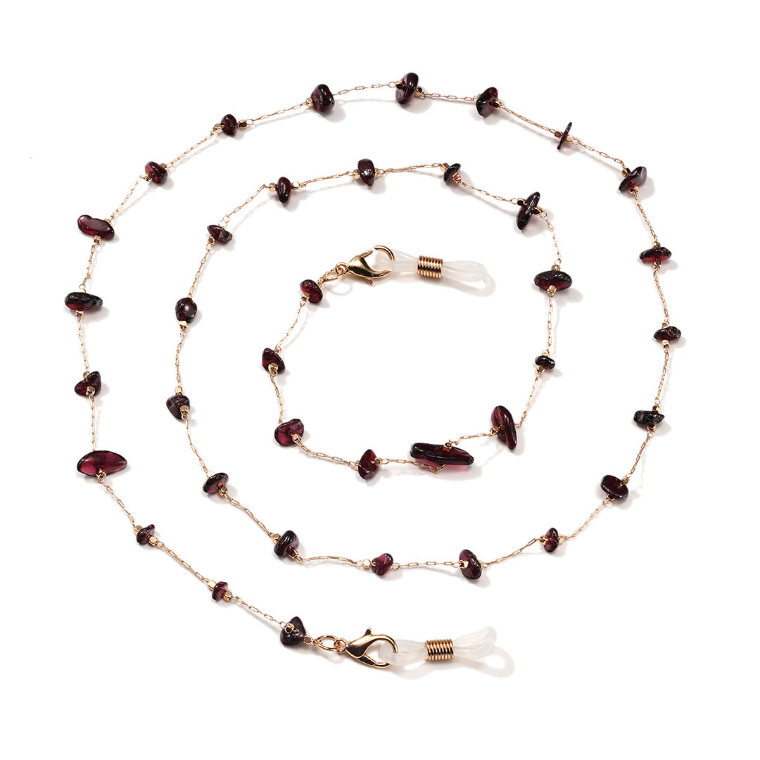 Multi-Color Stone Chain Necklace kalsten